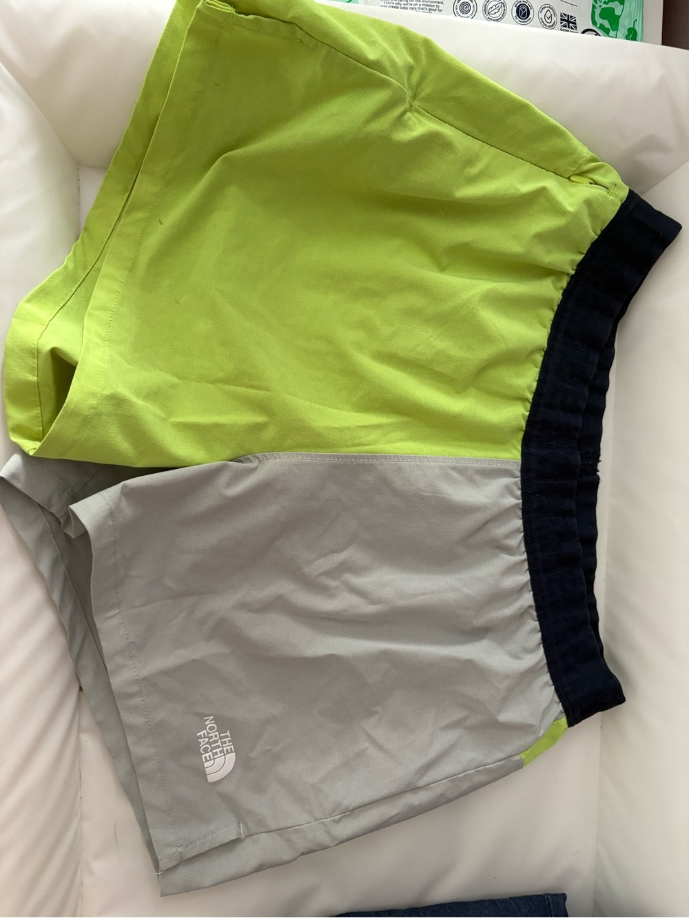 The North Face Women's Two-Tone Active Shorts in Neon Lime & Black